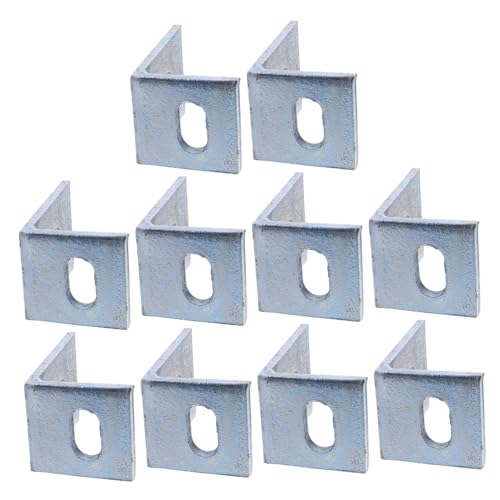 MAGICLULU 10 Stück Teiliges Flachwinkel Regalverbinder mit Robuster Verzinkter Stahlkonstruktion für Holzregale und Schranksysteme von MAGICLULU