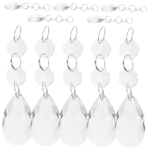 MAGICLULU 10 Stück Teiliges Kristallanhänger Simulierte Dekoration für Deckenleuchten für Hochzeiten und Festlichkeiten Dekorative Hängende Ornamente für Zuhause MAGICLULU 10 Stück Teiliges Kristallanhänger Simulierte Dekoration für Deckenleuchten für Hochzeiten und Festlichkeiten Dekorative Hängende Ornamente für Zuhause von MAGICLULU