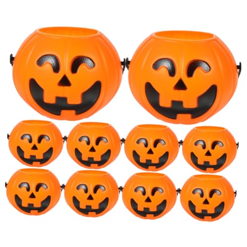 MAGICLULU 10 Stück Teiliges Mini Kunststoff Kürbis Süßigkeiten Eimer Halloween Trick treat Behälter Festlicher Candy Holder Party Dekoration Tisch Requisite MAGICLULU 10 Stück Teiliges Mini Kunststoff Kürbis Süßigkeiten Eimer Halloween Trick treat Behälter Festlicher Candy Holder Party Dekoration Tisch Requisite von MAGICLULU