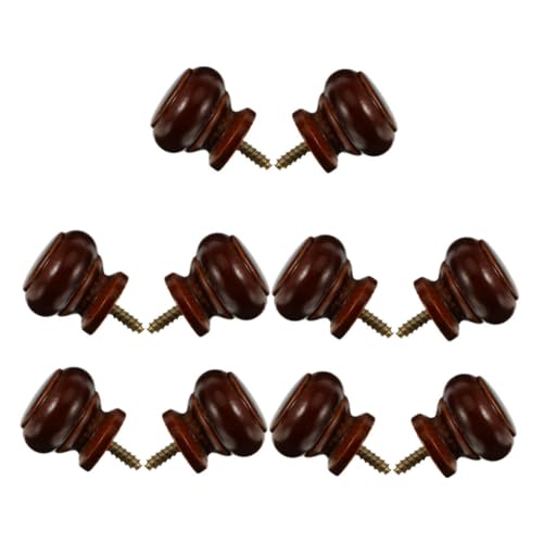 MAGICLULU 10 Stück Teiliges Runde Holzschubladenknöpfe mit Einzelbohrung Selbstbohrend Kratzfest Ergonomisch Geformte Möbelgriffe für Schränke Kommoden und Kleiderschränke in Dunkelbraun MAGICLULU 10 Stück Teiliges Runde Holzschubladenknöpfe mit Einzelbohrung Selbstbohrend Kratzfest Ergonomisch Geformte Möbelgriffe für Schränke Kommoden und Kleiderschränke in Dunkelbraun von MAGICLULU