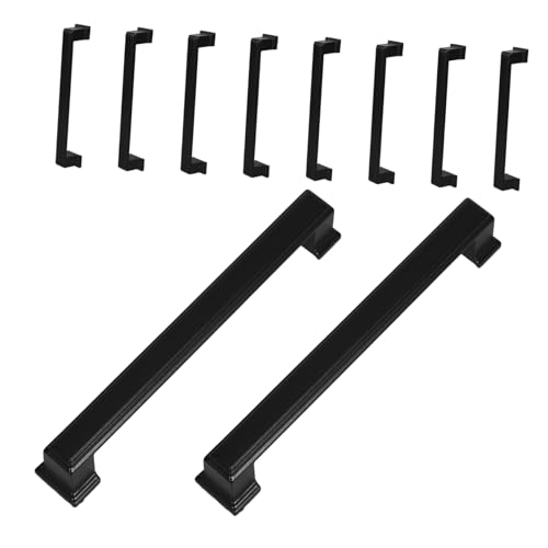 MAGICLULU 10 Stück Teiliges Schwarze Vintage Möbelgriffe aus Massivem Aluminium Retro Küchenschrankgriffe Robuste Metallknöpfe für Kommoden Kleiderschränke und Einfache Aufwertung von MAGICLULU