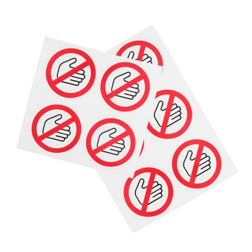MAGICLULU 10 Stück Warnschilder Nicht Berühren Sicherheitswarnzeichen Sicherheitswarnschild Warnung Schild Nicht Berühren Warnschild Nicht Berühren Selbstklebendes Warnschild Papier von MAGICLULU