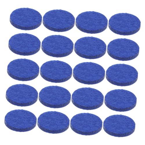 MAGICLULU 100 Stück Aromatherapie-Wattepads Stoff runden Mini Aromatherapie Pads Wiederverwendbare Baumwollpads ätherische öle Diffusor Duftpads Aromapads für Luftbefeuchter Baumwolle Blue von MAGICLULU