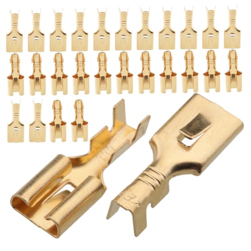 MAGICLULU 100 Stück Crimp Spade Terminals für Auto Nicht Isolierte Weibliche Stecker für Elektrische Verkabelung Optimiert für Auto Audiosysteme Robuste Verbindung und Klare MAGICLULU 100 Stück Crimp Spade Terminals für Auto Nicht Isolierte Weibliche Stecker für Elektrische Verkabelung Optimiert für Auto Audiosysteme Robuste Verbindung und Klare von MAGICLULU
