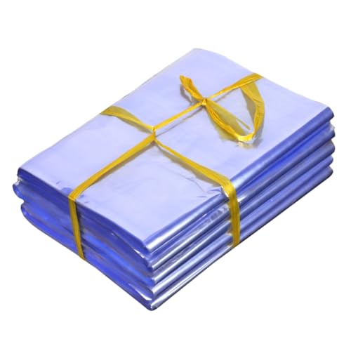 MAGICLULU 100 Stück Transparente PVC Schrumpffolienbeutel Hitzeschweißbare Verpackungstaschen Reißfest Atmungsaktive Schuhschutzfolie Hitzeversiegelbar Langlebig für Schuhverpackung von MAGICLULU