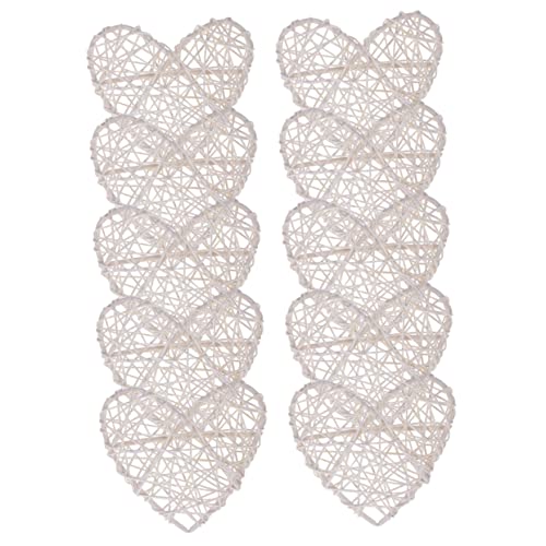 MAGICLULU Herzform Rattan Ornament 10 Stück Hochzeitsdeko Home Dekorationen Für Hochzeitsfeier Wärme von MAGICLULU