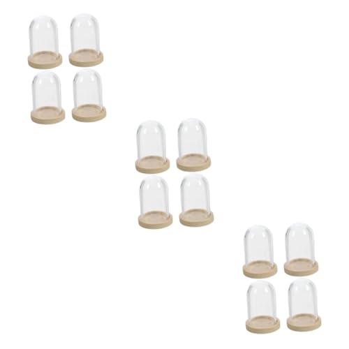 MAGICLULU 12 Sätze Mini Glasglocke mit Holzsockel Teiliges für DIY Mikrolandschaften Dekorative Cloche für Blumen und Pflanzen für Ästhetische Zimmer und Tischdekoration MAGICLULU 12 Sätze Mini Glasglocke mit Holzsockel Teiliges für DIY Mikrolandschaften Dekorative Cloche für Blumen und Pflanzen für Ästhetische Zimmer und Tischdekoration von MAGICLULU