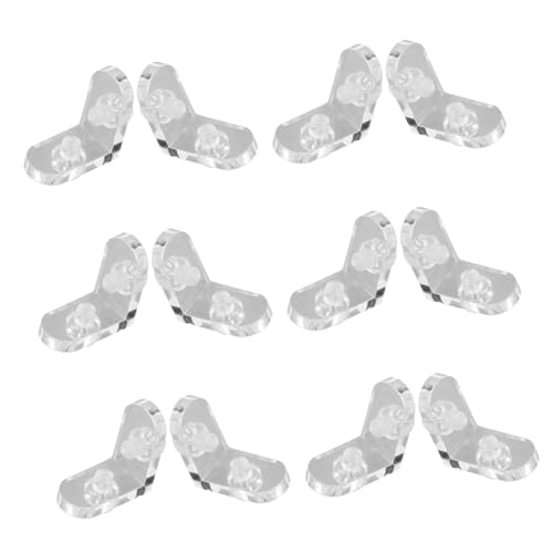 MAGICLULU 12 Sätze Teiliges Transparente Acryl Eckwinkel mit Innensechskantschrauben Abnehmbare Eckhalterungen für Acryl Schmuckboxen Verstärkende Eckverbinder für Vitrinen und von MAGICLULU