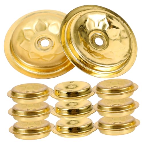 MAGICLULU 12 Stück Schwimmende Halter für Öllampen Robuste Metall für Buddhistische Ölbecher und Langlebige Wicks für Stilvolle Beleuchtung von MAGICLULU