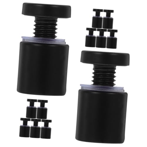 MAGICLULU 12 Stück Teiliges Edelstahl Standoff Schrauben Schwarze Abstandshalter für Werbeschilder und Glasbefestigung Vielseitig für Büro Laden Markt und DIY Projekte Modernes Design von MAGICLULU