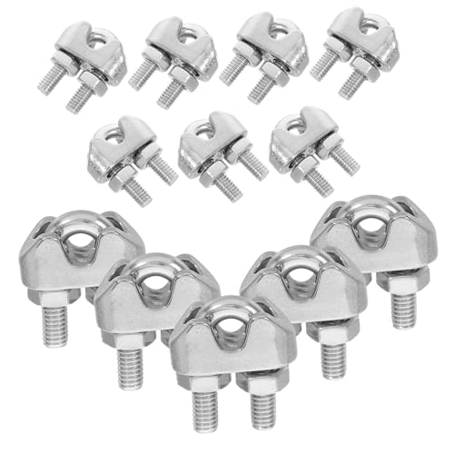 MAGICLULU 12 Stück Teiliges Edelstahl U Haken Drahtseilklemmen mit Sattelverschluss Rostfreie Stahlseilklemmen für Banner Zelte und Kabel Einfache Montage Hohe Tragkraft und Vielseitige MAGICLULU 12 Stück Teiliges Edelstahl U Haken Drahtseilklemmen mit Sattelverschluss Rostfreie Stahlseilklemmen für Banner Zelte und Kabel Einfache Montage Hohe Tragkraft und Vielseitige von MAGICLULU