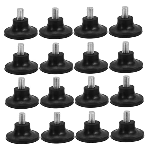 MAGICLULU 12 Stück Teiliges Gewinde Möbel-nivellierfüße aus Verschleißfestem Gummi Höhenverstellbare rutschfeste Möbelgleiter mit Stoßdämpfung und Geräuschreduzierung für Sofas Tische und von MAGICLULU