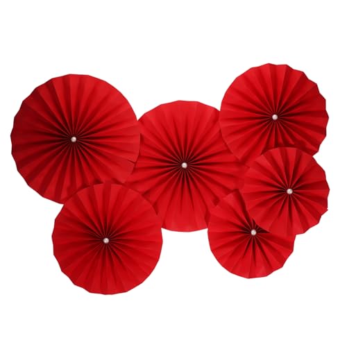 MAGICLULU 12 Stück Teiliges Hängende Papierfächer Blumen Dekoration für Neujahrsfeiern Hochwertige Papierfans Festliche Raumgestaltung Partyzubehör für Unvergessliche Feiern von MAGICLULU