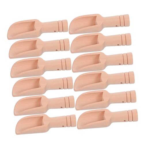 MAGICLULU 12 Stück Teiliges Mini holzlöffel aus Massivholz Vielseitige Teelöffel und Gewürzlöffel zum Präzisen Abmessen von Salz Tee Kaffee und Backzutaten Ergonomisch und Geruchsneutral von MAGICLULU