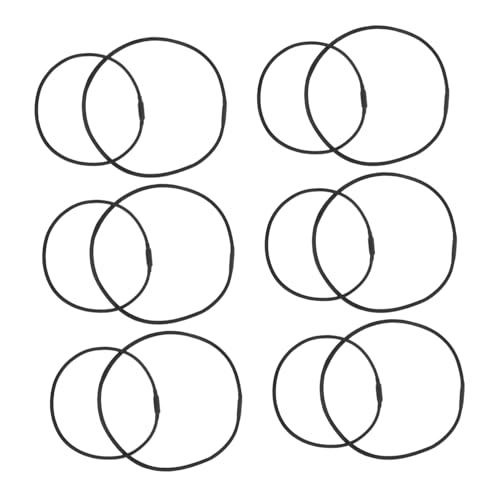 MAGICLULU 12 Stück Teiliges Schwarze Elastische Gummiringe Ersatz für Mikrofon Schwinghalter Vibrationsdämpfend Reißfest Zwei für Studio und Bühnenmikrofone von MAGICLULU