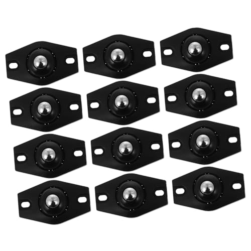 MAGICLULU 12 Stück Teiliges Selbstklebende Mini Lenkrollen aus PVC Langlebige Möbelrollen für Schränke Aufbewahrungsboxen und Müllbehälter Einfache Montage durch Klebefläche für Glatte von MAGICLULU