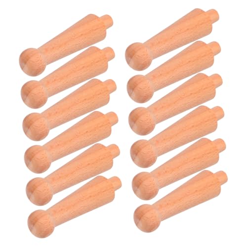 MAGICLULU 12stücke Unbemalte Holz-balusterspindeln Rustikale Holzschnitzspindeln Für Weinregale Und Möbelhandwerk Naturbelassene Massivholzspindeln Mit Eleganter Schnitzsäulen-Optik von MAGICLULU