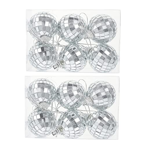 MAGICLULU 12 Stück Teiliges Spiegel Disco Kugeln Glänzende Party Dekoration mit Reflektierender Glasoberfläche für Geburtstagsfeiern Hochzeiten Weihnachten und Tanzflächen von MAGICLULU