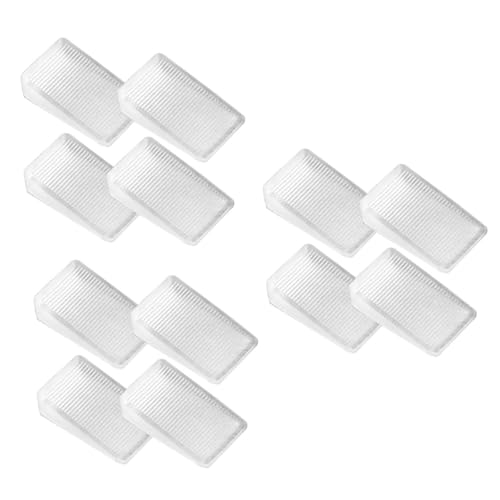 MAGICLULU 12 Stück Teiliges Transparente Möbel Keile aus Weichem Material mit Geriffelter Unterseite rutschfest und Stapelbar Möbel nivellierkeile für Tische Betten Schränke und von MAGICLULU
