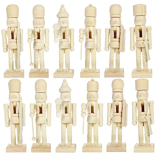 MAGICLULU 12 Stück Unvollendete Holz-Nussknacker Holz-Nussknacker Zum Bemalen Von Holzfarben-Nussknackern Für DIY-Bastelarbeiten Weihnachten Ornamente MAGICLULU 12 Stück Unvollendete Holz-Nussknacker Holz-Nussknacker Zum Bemalen Von Holzfarben-Nussknackern Für DIY-Bastelarbeiten Weihnachten Ornamente von MAGICLULU