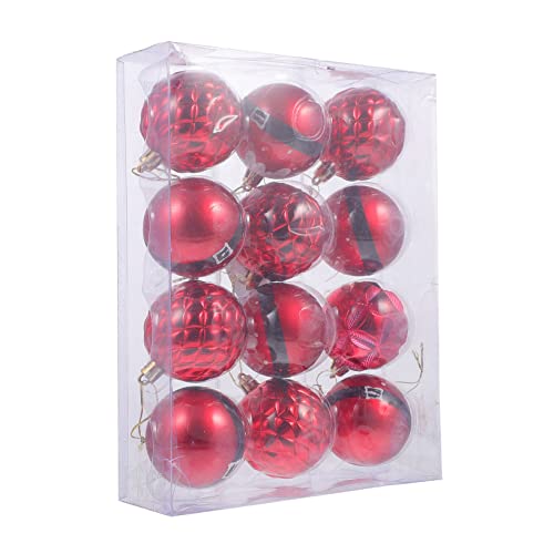 MAGICLULU 12 Stück Weihnachtsbaumkugeln mit Weihnachtsmann Design Hängedekoration Bunte Xmas Ornament Kugeln für Baum Tür und Kranz Langlebig und Bruchsicher MAGICLULU 12 Stück Weihnachtsbaumkugeln mit Weihnachtsmann Design Hängedekoration Bunte Xmas Ornament Kugeln für Baum Tür und Kranz Langlebig und Bruchsicher von MAGICLULU