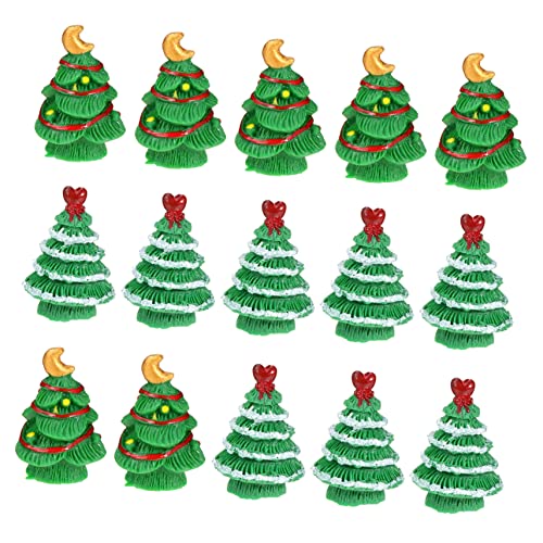 MAGICLULU 15Stücke Teiliges Weihnachtsbaumdekor Aus Hochwertigem Resin Kreative Desktop Verzierung Zufälligen Stilen Zuhause Büro Cafés Und Restaurants Langlebig von MAGICLULU