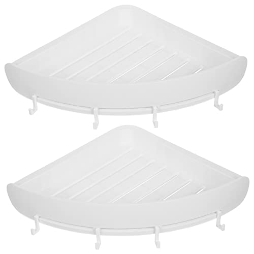 MAGICLULU 1Satz Badezimmer Eckregal Ohne Bohren Wandablage Für Shampoo Und Toilettenartikel Praktischer Badezimmer Organizer Platzsparend Montieren von MAGICLULU