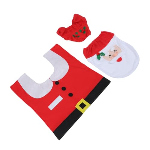 MAGICLULU 1Satz Christmas Toilet Seat Cover with Floor Mat and Tank Cover Festive Bathroom Decor for Holiday Season Cloth Material for Use MAGICLULU 1Satz Christmas Toilet Seat Cover with Floor Mat and Tank Cover Festive Bathroom Decor for Holiday Season Cloth Material for Use von MAGICLULU