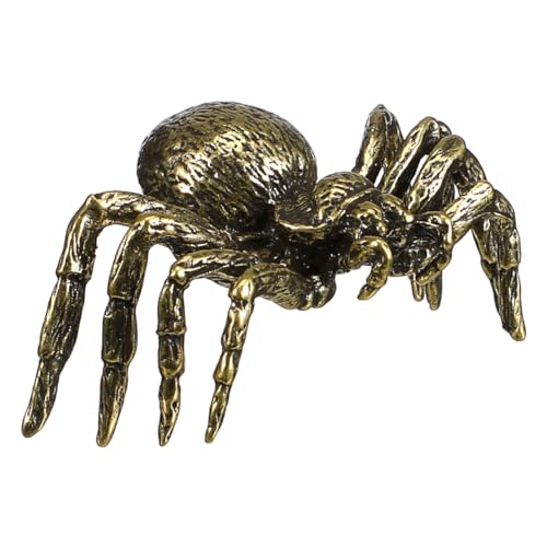 MAGICLULU Messing Spinne Miniatur Ornament Spinne Für Desktop Tischplatte Messing Spinne Handwerk von MAGICLULU
