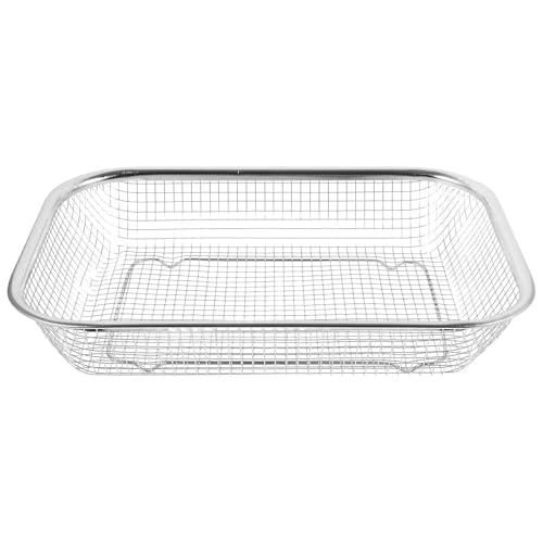 MAGICLULU 1stk Rechteckiges Sieb Abtropfgestell Für Spülbecken Metallsieb Viereckig Edelstahl Sieb Groß Über Spülsieb Frittierkorb Rechteckig Mini Korb Pommes Gittergewebe Waschbecken MAGICLULU 1stk Rechteckiges Sieb Abtropfgestell Für Spülbecken Metallsieb Viereckig Edelstahl Sieb Groß Über Spülsieb Frittierkorb Rechteckig Mini Korb Pommes Gittergewebe Waschbecken von MAGICLULU