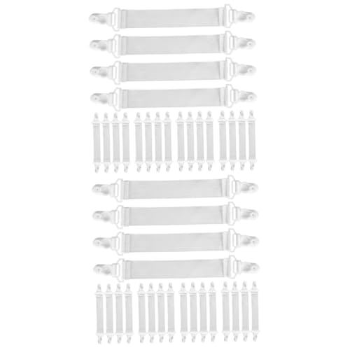 MAGICLULU 2 Sätze Bettlakenhalter Spanngurte Verstellbare Clips Für Spannbettlaken Bettdecken Und Tischdecken Für Einen Ordentlichen Schlafbereich Und Schutz Der Matratze 20 Stück * 2 von MAGICLULU