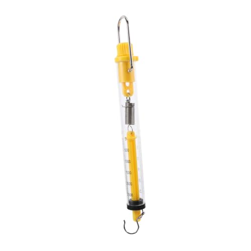 MAGICLULU 2 Sätze Dynamometer Feder Waage Federwaage Federn Frühling Mini Stärke Haken Skalengramm Messgerät Kraftmesser Hängende Waage Wählen Federprüfstand Plastik Gelb 2 Stück * 2 von MAGICLULU