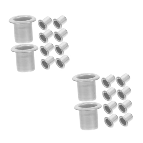 MAGICLULU 2 Sätze Metall Kandelaber Liner Leuchter Tassen Kerze Tropf Tasse Kerze Tasse Aluminium Legierung Silber Stück * 2 von MAGICLULU