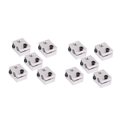 MAGICLULU 2 Sätze Teiliges Aluminiumlegierung Heizblock Für Drucker Extruder Hot End Leicht Langlebig Kompatibel Mit Düsengewinde Hitzebeständig Hochwertiges Zubehör Für Präzises 5 Stück * 2 von MAGICLULU