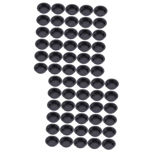 MAGICLULU 2 Sätze Untere Abdeckung Unterer Verschlussstopfen Stecker Runde Stopfenabdeckung Aus Unterer Deckel Des Sparschweins Stopper Figur Bank Sparschwein Abdeckung Schwarz 100 Stück * 2 von MAGICLULU