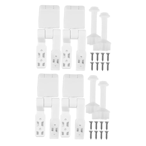 MAGICLULU 2 Sätze Weißes Kunststoff toilettensitz scharnier Ersatzset mit Schrauben und Muttern Montagehalterung für Toilettensitz Einfache Installation Stabiler Sitz Kompatibel mit Meisten von MAGICLULU