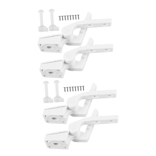 MAGICLULU 2 Sätze Weißes Wc-sitz-scharnier mit Schrauben und Muttern Kunststoff Ersatzhalterung für Toilettensitz Reparatur Schnelle Montage Hohe Stabilität und Langlebige Funktionalität von MAGICLULU