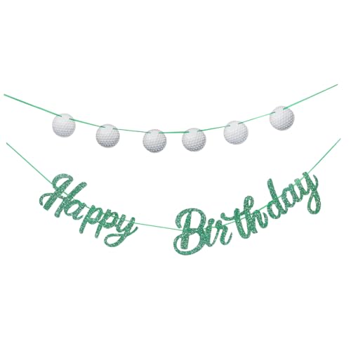 MAGICLULU 2 Satz Golf Geburtstag Banner Wiederverwendbar Glitzer Golfball Girlande Sportparty Deko Für Jungen Erwachsene Partyhintergrund MAGICLULU 2 Satz Golf Geburtstag Banner Wiederverwendbar Glitzer Golfball Girlande Sportparty Deko Für Jungen Erwachsene Partyhintergrund von MAGICLULU