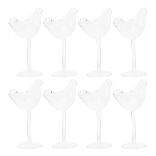 MAGICLULU 2 Set 4 Stück Weinglas Vogel Cocktailgläser Weingläser in Vogelform Bar Gläser Glas Cocktailglas Konzentrat Flöte von MAGICLULU