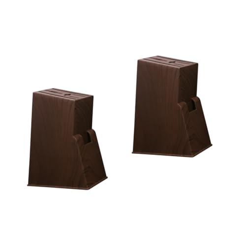 MAGICLULU 2 Stck Kompakter Küchenmesserhalter mit Stabilem Sockel Freiem Schlitzdesign und Holzoptik Platzsparender Aufbewahrungsorganizer für Desktop und Schneidwerkzeuge MAGICLULU 2 Stck Kompakter Küchenmesserhalter mit Stabilem Sockel Freiem Schlitzdesign und Holzoptik Platzsparender Aufbewahrungsorganizer für Desktop und Schneidwerkzeuge von MAGICLULU