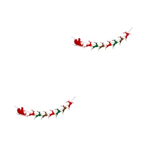 MAGICLULU 2 Stck Weihnachtsbanner aus Filz mit Weihnachtsmann Rentier und Schlitten Bunte Cartoon Deko für Weihnachtsfeier Einfach zu Hängen Party Dekoration für Fenster Tür und Wand MAGICLULU 2 Stck Weihnachtsbanner aus Filz mit Weihnachtsmann Rentier und Schlitten Bunte Cartoon Deko für Weihnachtsfeier Einfach zu Hängen Party Dekoration für Fenster Tür und Wand von MAGICLULU