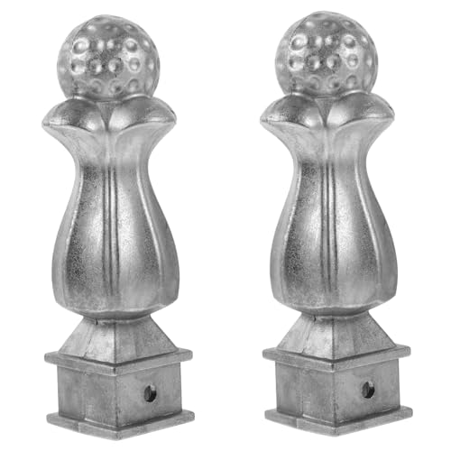 MAGICLULU 2 Stück Aluminium Zaunspitzen Dekorative Gartenzaun Finial Toppers Langlebige Zaunbeschläge für Haus und Garten für Verschönerung von Zäunen und Höfen von MAGICLULU
