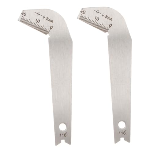 MAGICLULU 2 Stück Bohrschablone Werkzeug Messgerät Winkellehre Aus Stahl Bohrerkantenlehre Tragbarer Winkelmesser Kleiner Winkelmesser Bohrlehre Winkelmesser Aus Metall Rostfreier Stahl von MAGICLULU