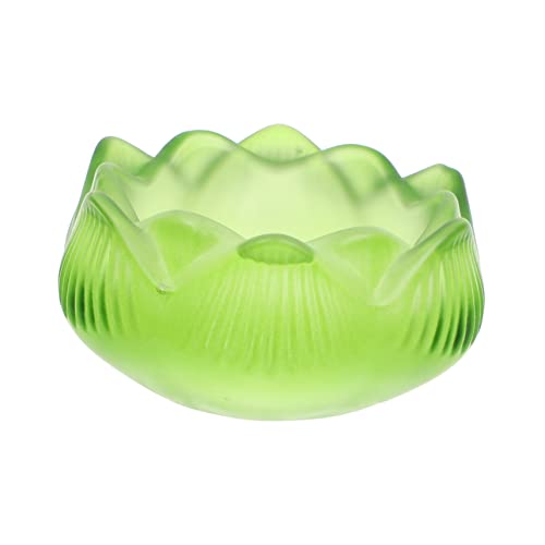 MAGICLULU 2 Stück Bunter Lotus-Kerzenhalter kerzenständer modern Lotus kerzenhalter Religiöser Kerzenhalter Lotuskerze geformt Kerzenbehälter in Lotusform Desktop-Szenenverzierung Glas Green von MAGICLULU