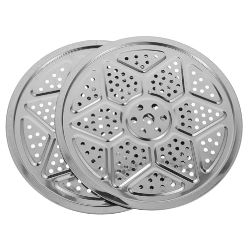 MAGICLULU 2 Stück Edelstahl Dämpfeinsatz mit Löchern Runde Dampfplatten für Töpfe und Schnellkochtöpfe Kompatibel Rostfrei Robust für Gleichmäßiges Garen und Vielseitigen Einsatz MAGICLULU 2 Stück Edelstahl Dämpfeinsatz mit Löchern Runde Dampfplatten für Töpfe und Schnellkochtöpfe Kompatibel Rostfrei Robust für Gleichmäßiges Garen und Vielseitigen Einsatz von MAGICLULU