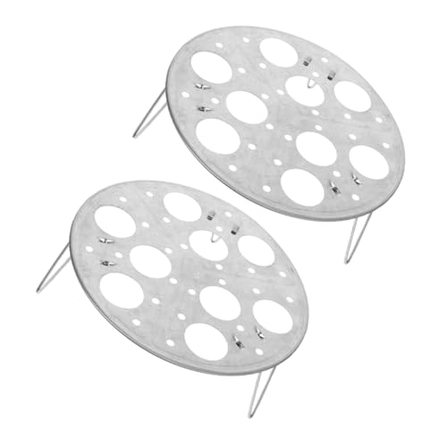 MAGICLULU 2 Stück Edelstahl Eier dampfgareinsatz Rundes Hochbein design zur Wasserdampfisolation Multifunktionales Küchendämpfergestell Spülmaschinenfest für Dampftöpfe und Kochtöpfe von MAGICLULU