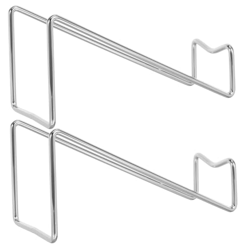 MAGICLULU 2 Stück Edelstahl Weinregal Platzsparender Weinflaschenhalter mit Modernem Geometrischem Design Stabiler Flaschenständer für Küche und Theke Silberfarbene Flaschenablage mit von MAGICLULU