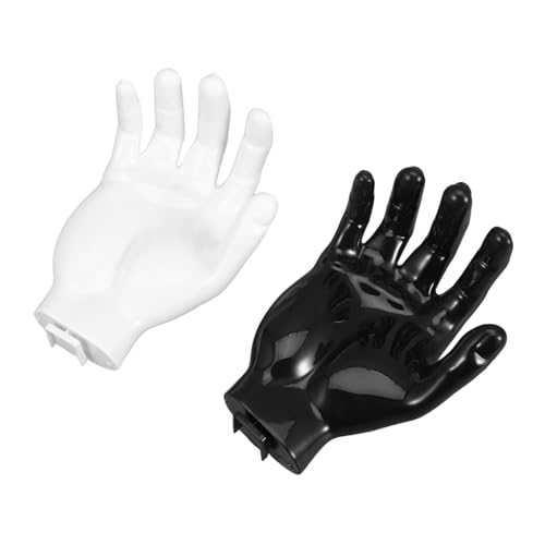 MAGICLULU 2 Stück Handförmige Wandhaken Selbstklebend Stabiler Schlüsselhalter und Aufbewahrung für Ohrhörer Vielseitige Wanddeko für Bad Schlafzimmer Werkzeugfreie Montage Dunkel von MAGICLULU