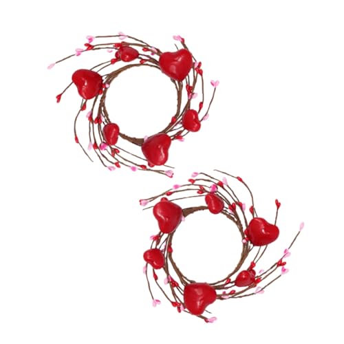 MAGICLULU 2 Stück Kerzenlichtring roter Beerenkerzenring Valentinstag Herzkranz Teelicht Kerzen Muttertag Hochzeit Dekoration Valentinstag- Geburtstagskerze für Frauen Schaum MAGICLULU 2 Stück Kerzenlichtring roter Beerenkerzenring Valentinstag Herzkranz Teelicht Kerzen Muttertag Hochzeit Dekoration Valentinstag- Geburtstagskerze für Frauen Schaum von MAGICLULU