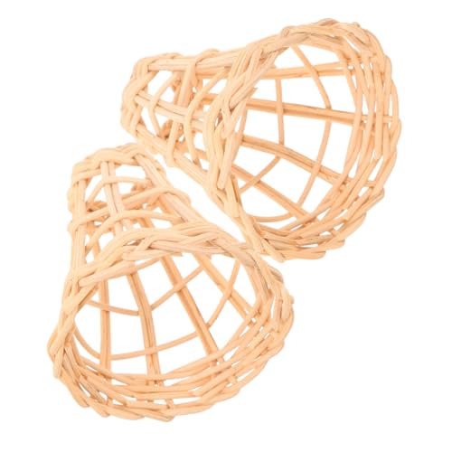 MAGICLULU 2 Stück Kleine Handgewebte Rattan Lampenschirme Hohler Vintage Lampenschirm für Pendelleuchte und Tischlampe Vielseitige Dekorative Abdeckung für Warmes Licht und Natürliche MAGICLULU 2 Stück Kleine Handgewebte Rattan Lampenschirme Hohler Vintage Lampenschirm für Pendelleuchte und Tischlampe Vielseitige Dekorative Abdeckung für Warmes Licht und Natürliche von MAGICLULU